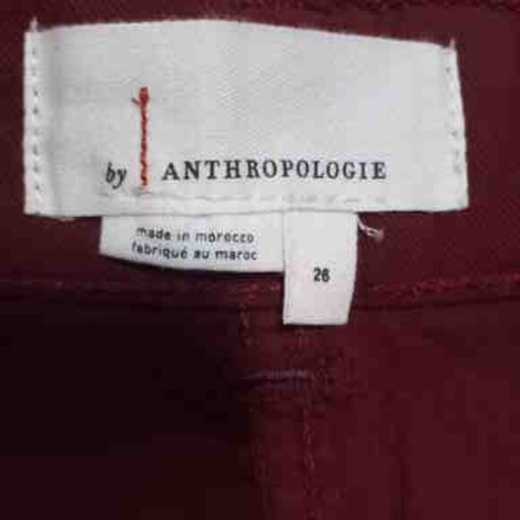 Anthropologie Pants 26 Burgundy Cargo Joggers - Picture 4 of 4